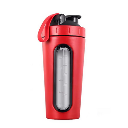 BowLift | Stainless Steel 24oz Sports Shaker Bottle with Measurement Scale for Gym and Outdoor Fitness