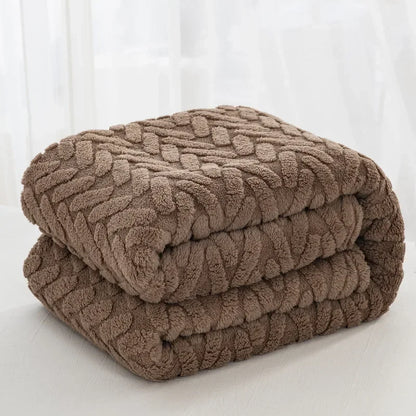 BowLift | Jacquard Fleece Blanket CozyWeave | Single Layer & Double Sided | Soft Tafu & Shu Cotton Fleece | For Autumn & Winter