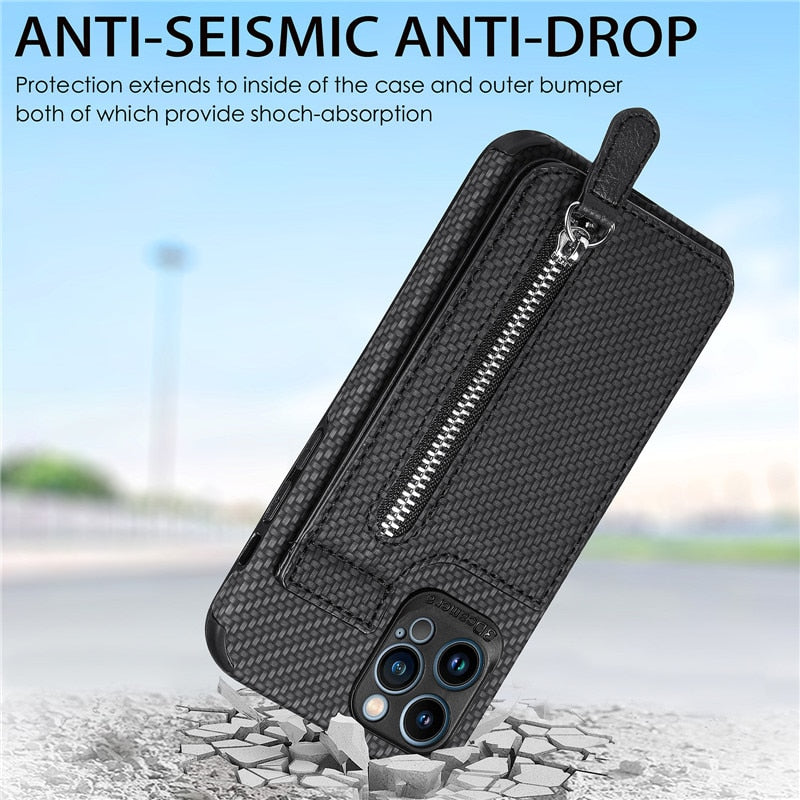 Skanto | Zip Zip Elegance Wallet iPhone Case