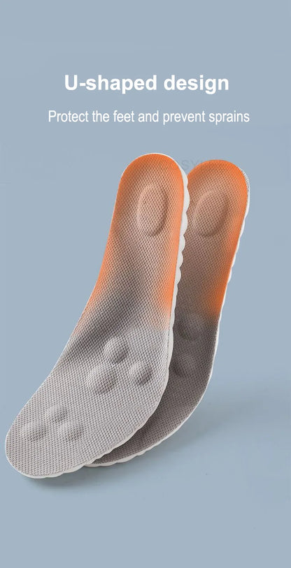 Sport insoles made of highly elastic latex