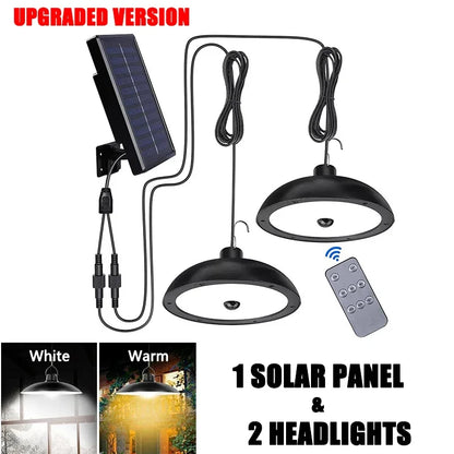 BowLift | Solivara Solar Chandelier | With Sensor & Remote Control | IP65 | Warm/Cold White | 10h Runtime