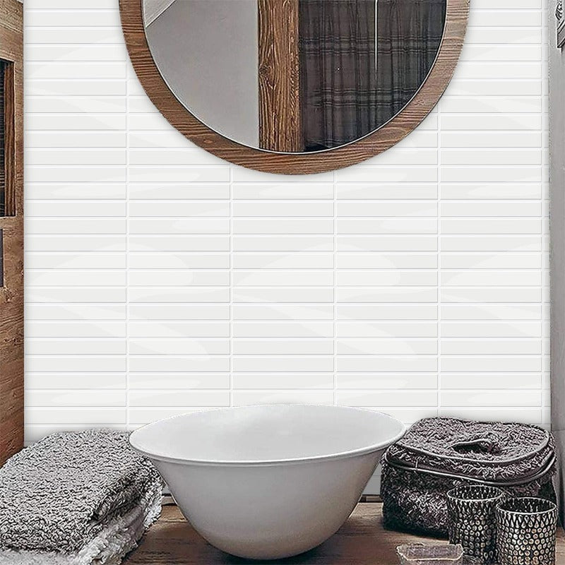Skanto | Self-Adhesive 3D DIY Kit Kat Tiles in Glossy White