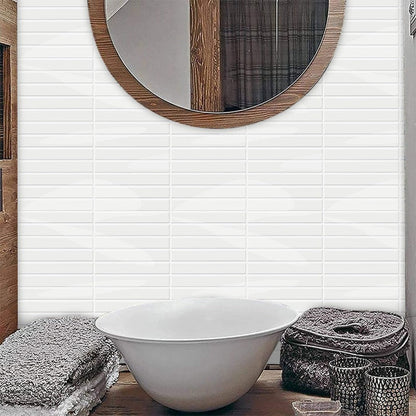 Skanto | Self-Adhesive 3D DIY Kit Kat Tiles in Glossy White