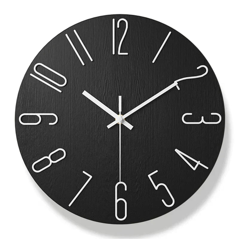 Scandinavian Style Wooden Wall Clock