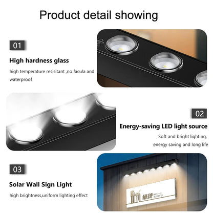BowLift | Solavera LumiFence Solar Lights | 4-piece Set LED Outdoor Lights | IP54 Weatherproof | Aluminum | For Garden, Fence & Patio