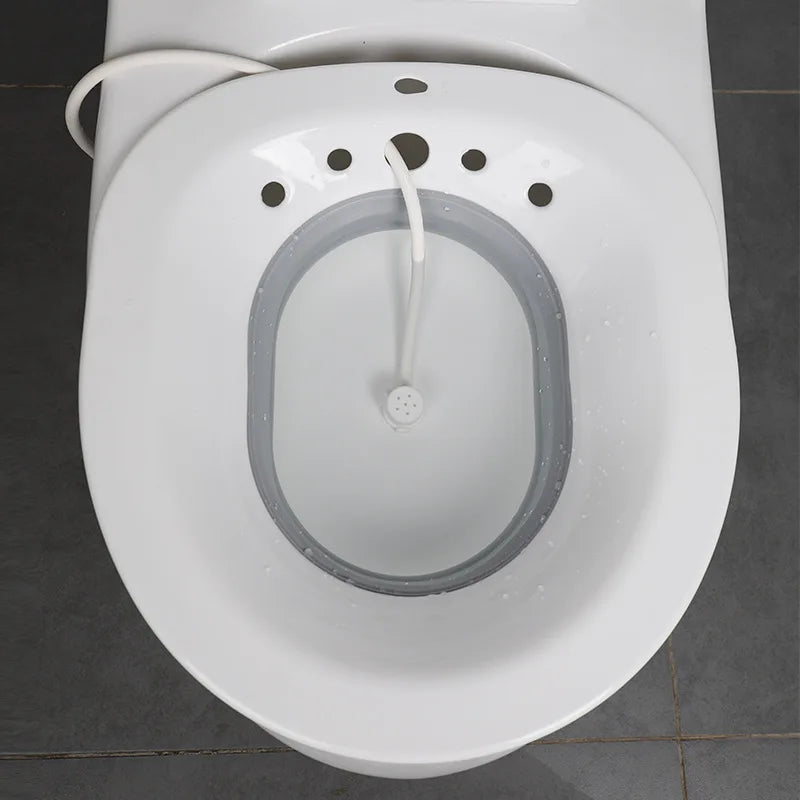 Skanto | Hemorrhoid Sitz Bath for Postpartum & Pregnant Women - Foldable, Hanging, Large Volume Private Care Solution