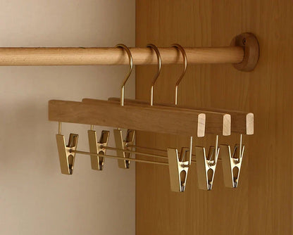 Kalsten | Set of 2 Premium Camphor Wood Hangers with Wide Shoulders for Clothing Organization