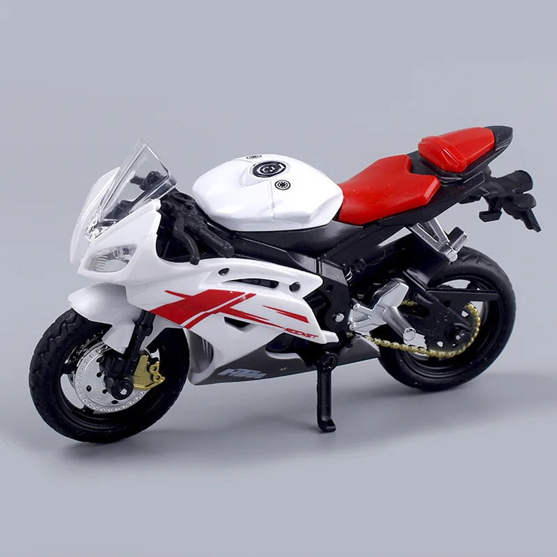 Skanto | 1:18 Scale Yamaha R6 Alloy Toy Sportbike Figures Diecasts Kids Toy Motorcycle Racing Model Replica Collectible Gift for Boys