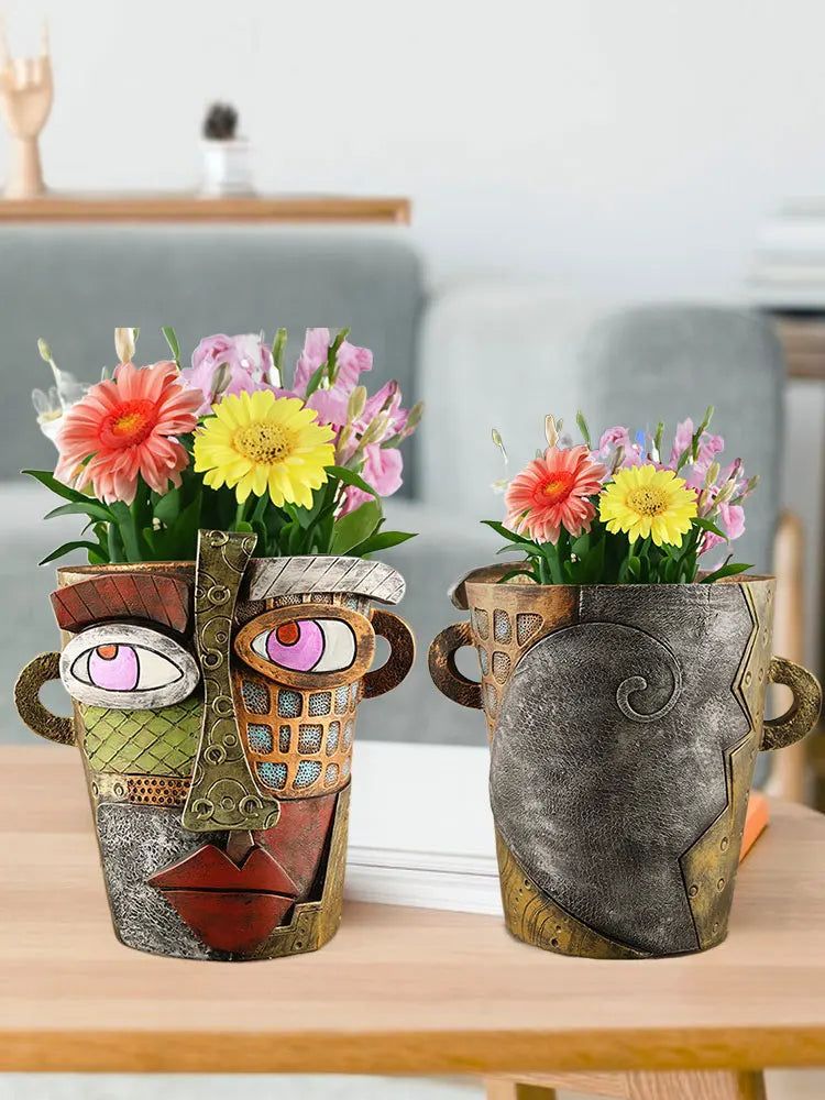 Skanto | Colorful Face Flower Pot – Creative Decoration for Home and Garden