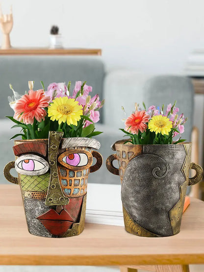 Skanto | Colorful Face Flower Pot – Creative Decoration for Home and Garden