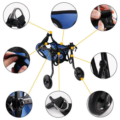 Karnz | Vetalino Dog Wheelchair for Small Dogs | Adjustable Rehab Cart | Lightweight & Stable | Mobility Aid for Walking Problems