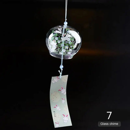 BowLift | Yumeko Glass Wind Chime | Japanese Style | Handcrafted | Clear Sound | Decorative Pendant