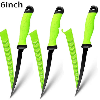 Skanto | Stainless Steel Fillet and Boning Knife - Multifunctional Meat Knife, Butcher Knife, Fruit Slicer - Kitchen Knife for Fish