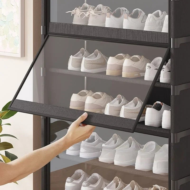 BowLift | TransRack – Transparent Multi-Layer Shoe Storage Cabinet