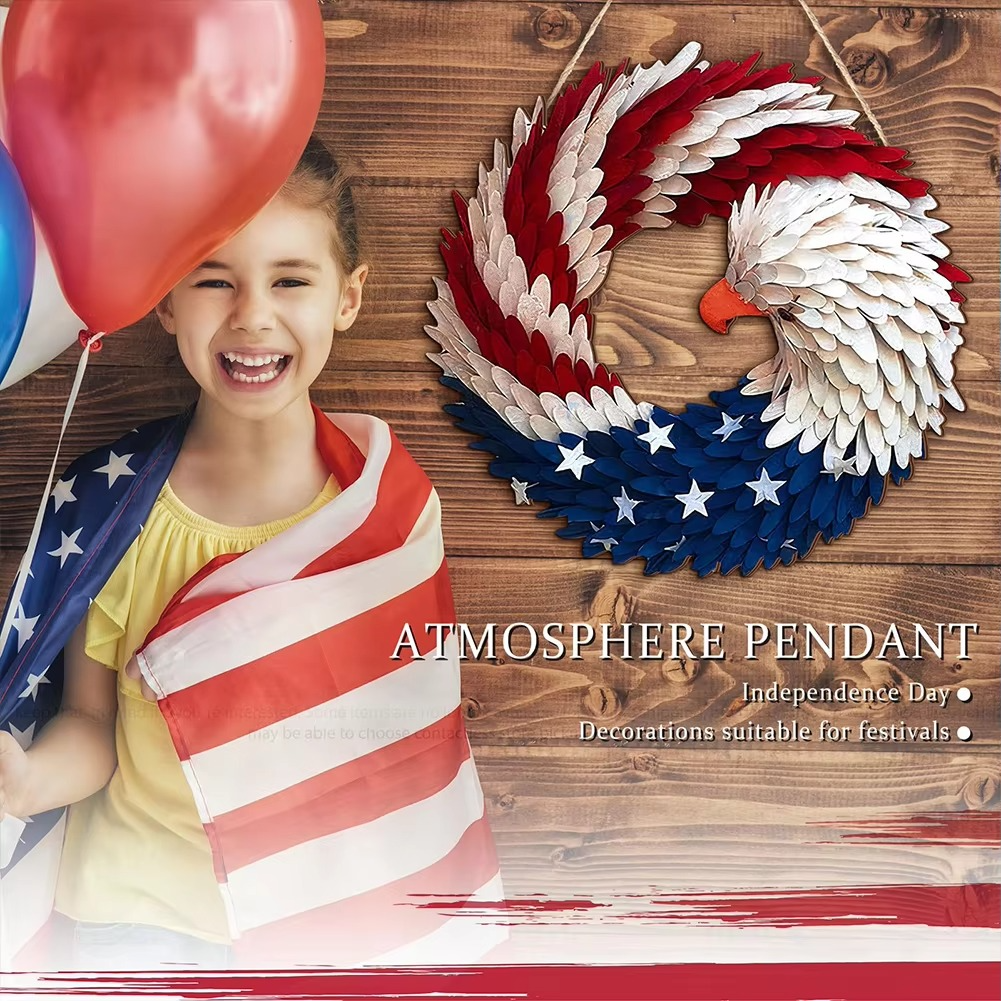 BowLift | Patriotic Eagle American Flag Wreath for Independence Day