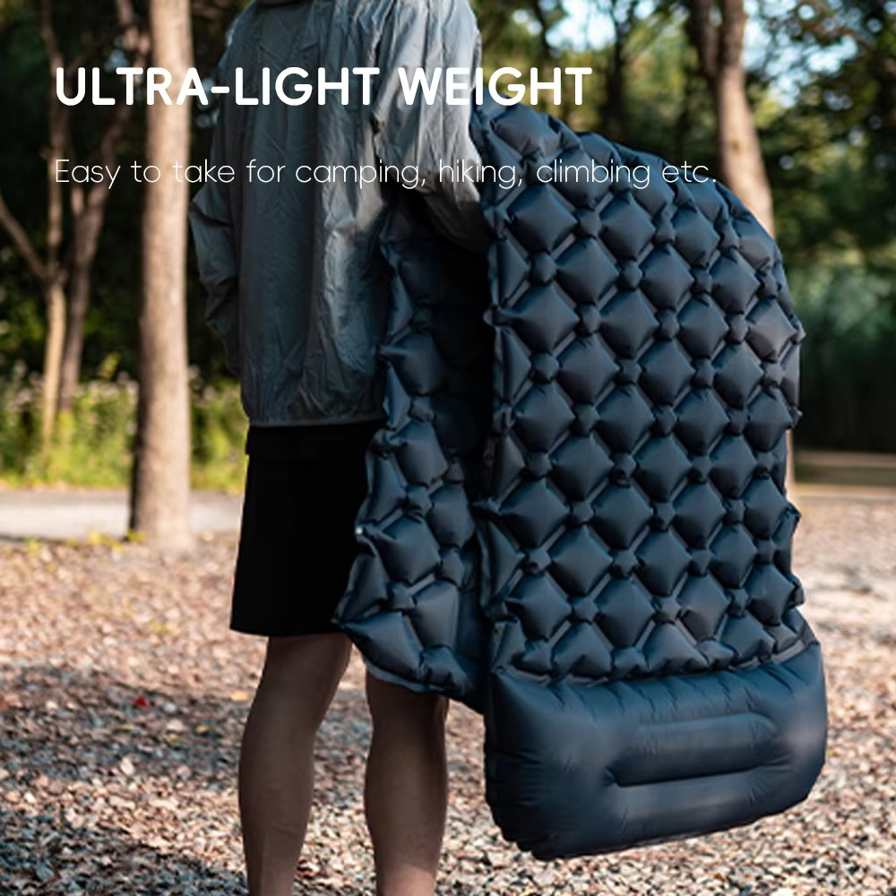 BowLift | Inflatable Camping Sleeping Pad with Built-in Pillow Self-Inflating Air Cushion for Hiking and Outdoor Travel