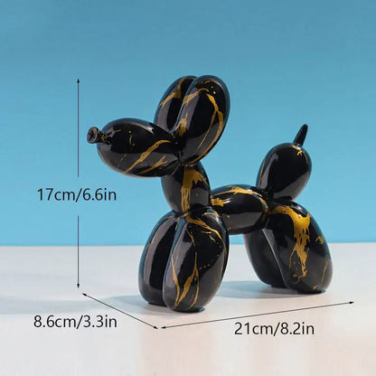 Colorful Balloon Dog Figures Artistic Graffiti Statues for Living Room Coffee Table Cute Trendy Jewelry for Desk Decoration | Skanto