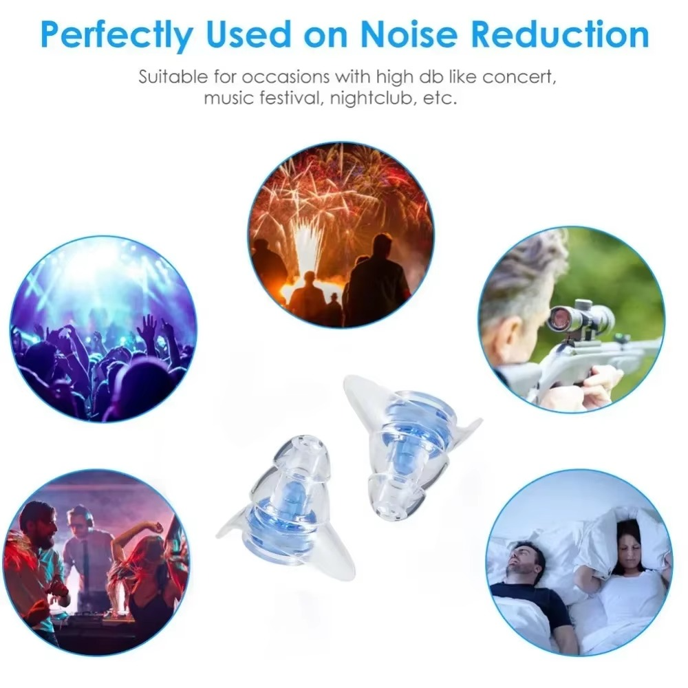BowLift | Silicone Noise Cancelling Earplugs for Sleeping Studying and Concert Protection