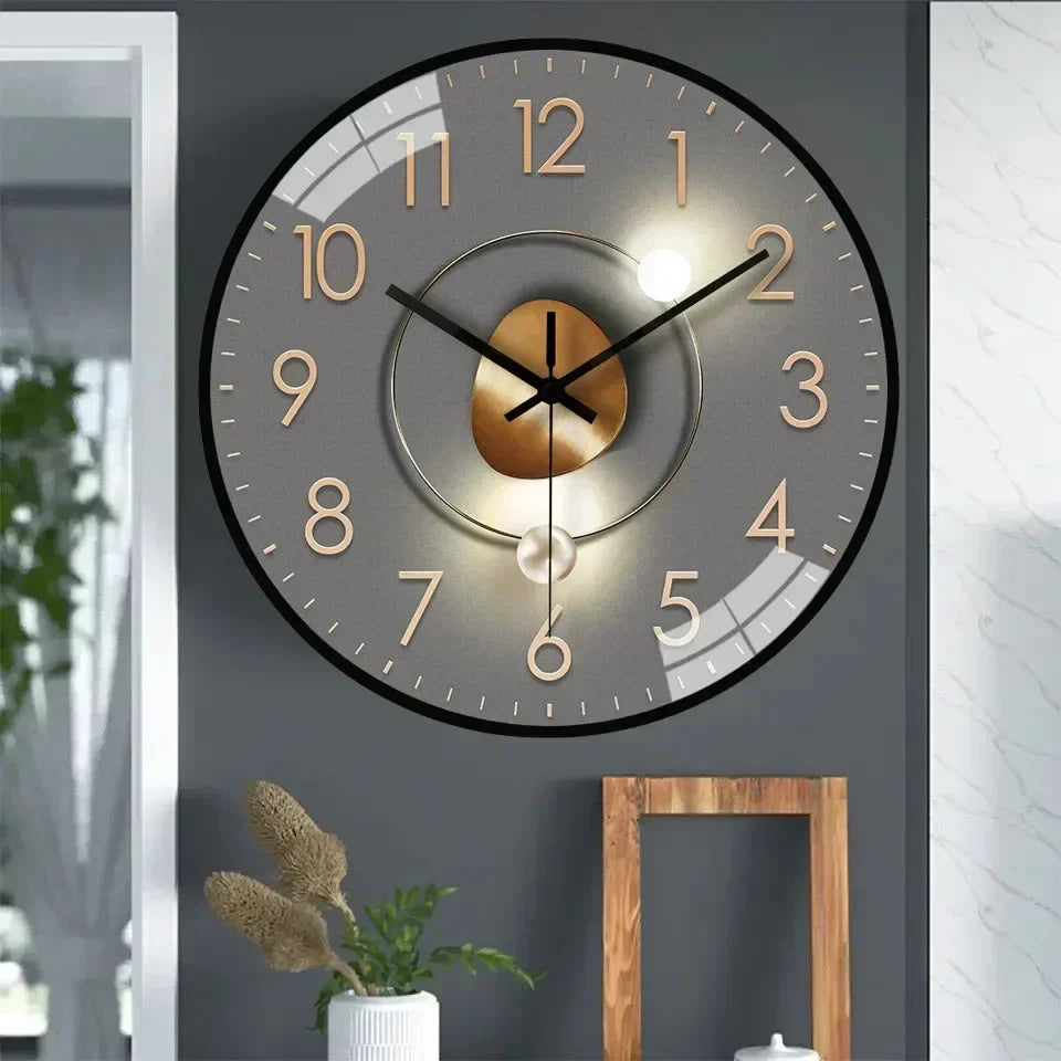 BowLift | Timeless Whisper™ | Silent Classic Wall Clock | Non-Ticking Design for Bedroom & Office Decor