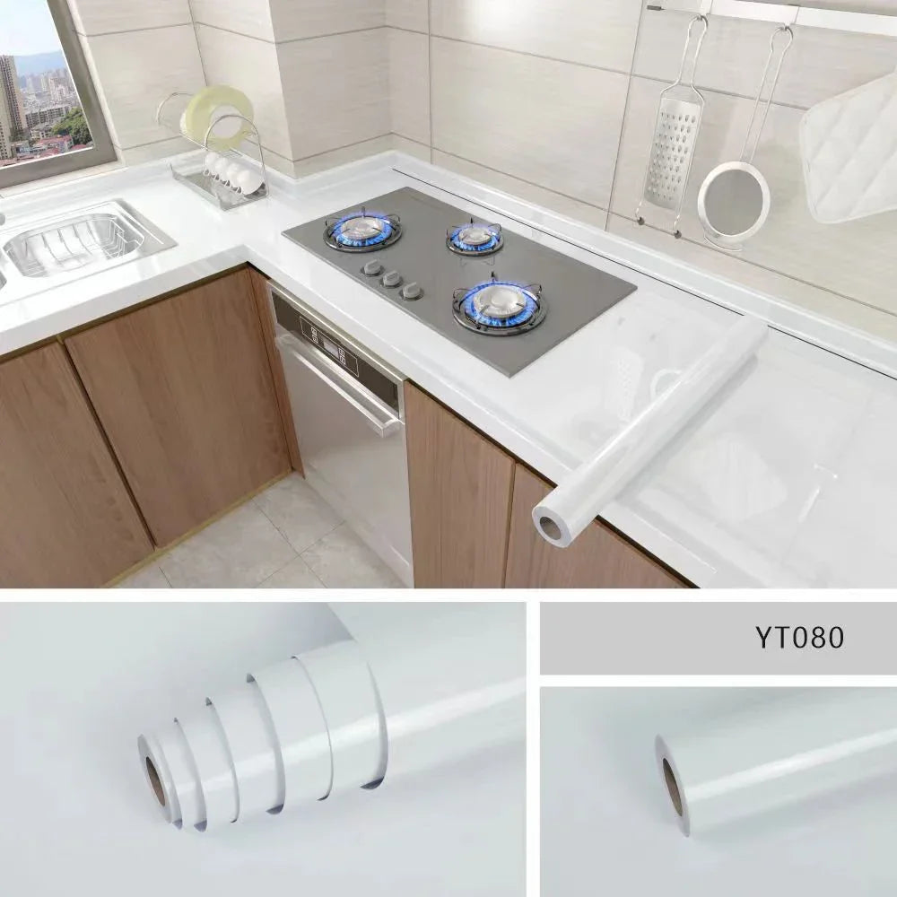 Skanto | Marble Kitchen Oil-Proof Foil - Self-Adhesive Waterproof Wallpaper for Stove, Countertop, Cabinets, Tile Renovation