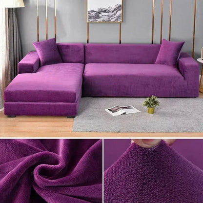 Skanto | PlushFit - High-Quality Stretch Velvet Sofa Cover
