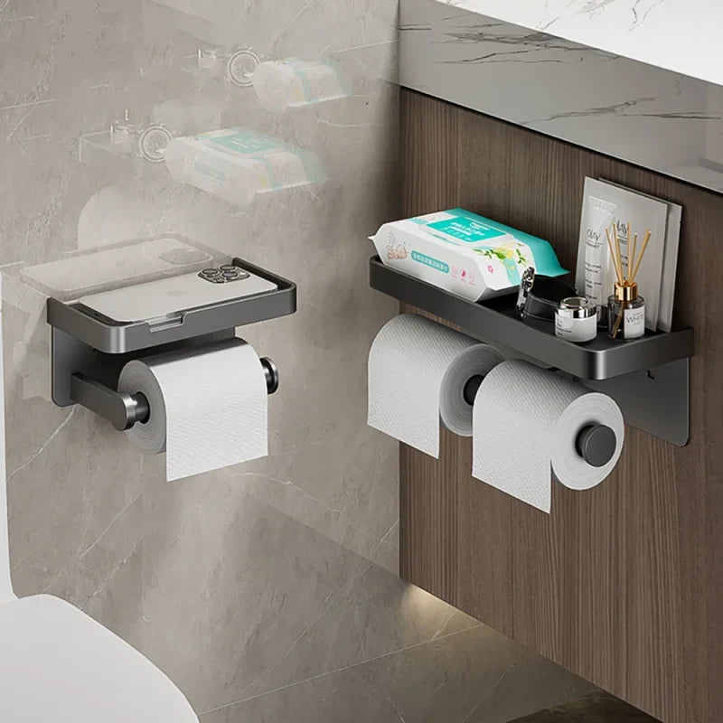 LuxeHold – Stylish Multifunctional Toilet Paper Holder Bowlift
