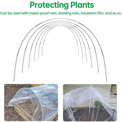 Karnz | Plantura FlexGrow Fiberglass Garden Hoop Set | DIY Plant Tunnel for Raised Beds & Cold Frames | Rustproof & Reusable | Incl. Connectors