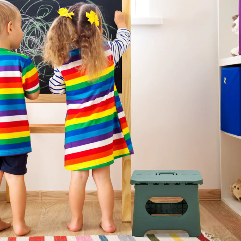Skanto | Folding Step Stool with Handle | Lightweight. Durable & Space Saving for Kitchen. Bathroom. Office & Outdoor Use