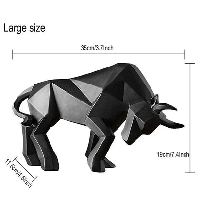 BowLift | ToroArte Bull Sculpture | Nordic Design | Resin Figure Modern | 35 cm / 26 cm
