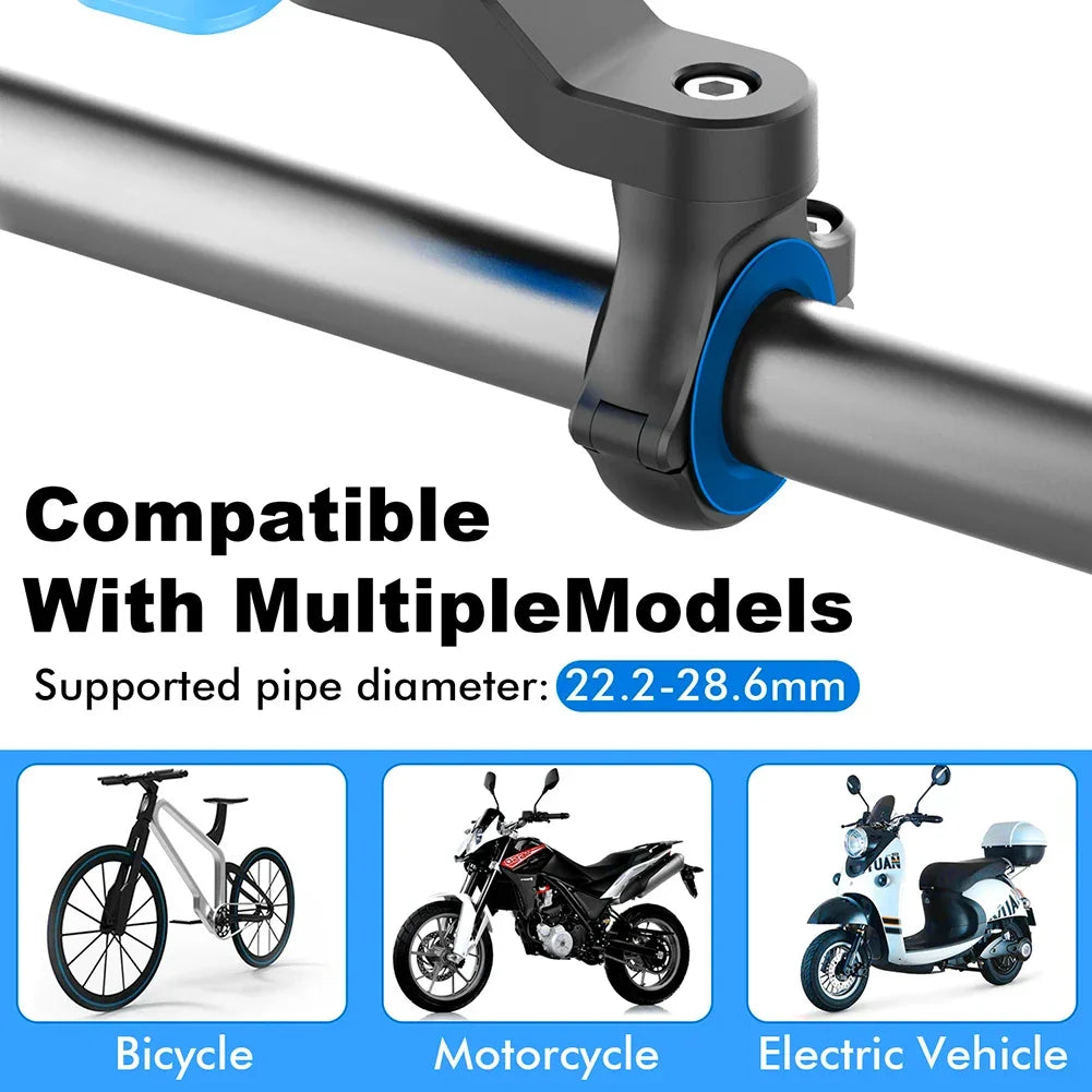 Skanto | RIDELOCK Pro Mount | Shockproof Phone Holder for Bicycle & Motorcycle | 360° Rotatable | For 4.7–7.2" Smartphones