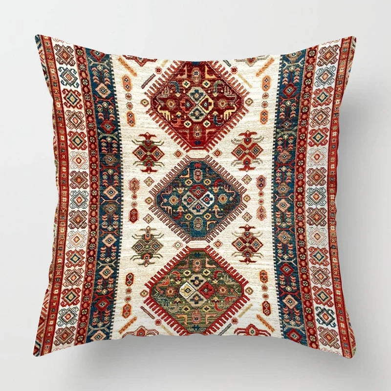 Moroccan Pillowcase with Oriental Pattern – Decor for Living Room and Office, High-Quality Boho Style Pillowcase for Sofa and Seating Area