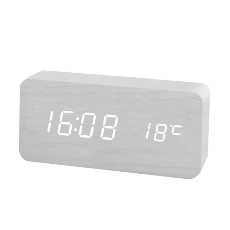 Skanto | Digital wooden alarm clock | LED display | Modern design | Silent | Eco-friendly