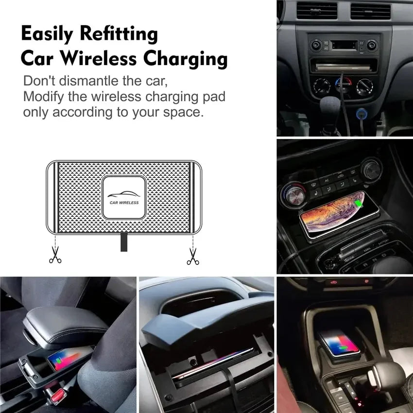 BowLift | Voltigo Wireless Charging Pad | 15W Fast Charger | Non-Slip & Ultra-Slim | Compatible with iPhone & Samsung