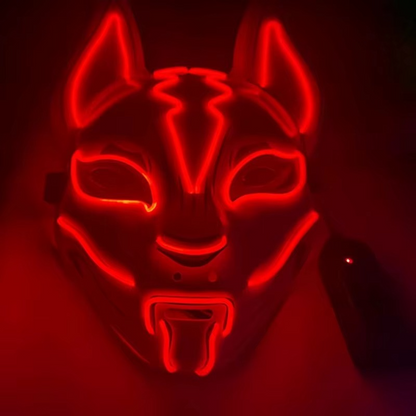 BowLift | Luminous LED Full Face Fox Mask for Halloween & Cosplay