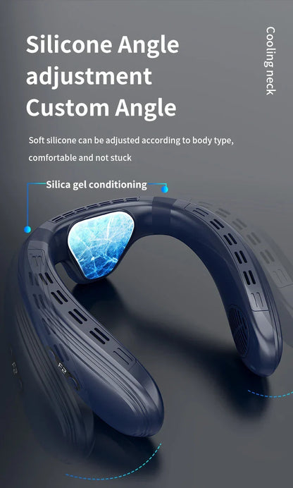 Portable Neck Fan 5200mAh – Rechargeable Wearable Semiconductor Cooling Fan, Personal Outdoor Neck Air Conditioner | Bowlift
