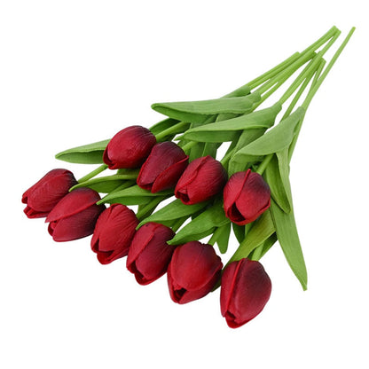 Skanto | Artificial Tulip Bouquet, Decoration (10 Pieces)