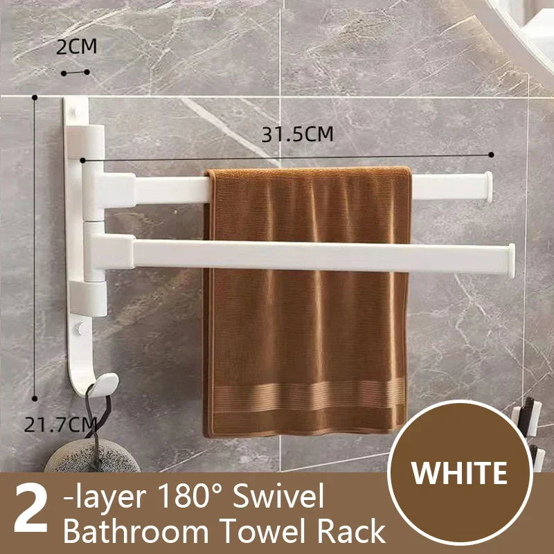 Skanto | Rotbart Towel Bar Rotbart Towel Rack Space Aluminum 1/2/3/4/5-Bar Towel Holder Kitchen Shelf Kitchen Hanging Shelf Wall Mounted