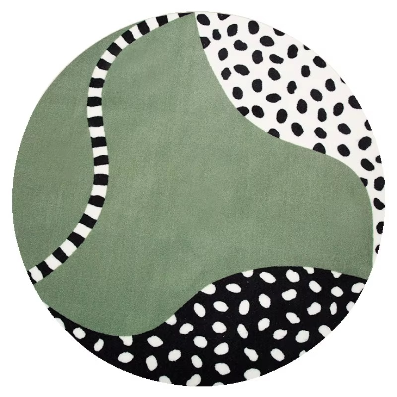 BowLift | Plush Round Leopard Pattern Area Rug – Soft Thickened Floor Mat for Bedroom or Living Room
