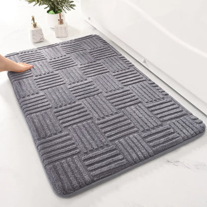 BowLift | Thick Striped Non-Slip Bath Mat with Soft and Absorbent Capability