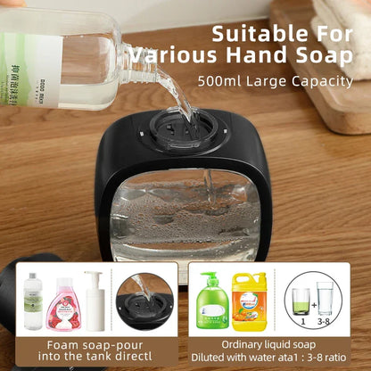 BowLift | Automatic Soap Dispenser Foamello | Wall Mounted | 500 ml | Rechargeable & Touchless | Sensor Activated Foam Function