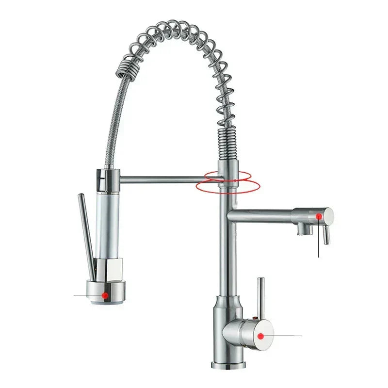 Skanto | NickelFlex Kitchen Faucet | 360° Rotation | Stainless Steel