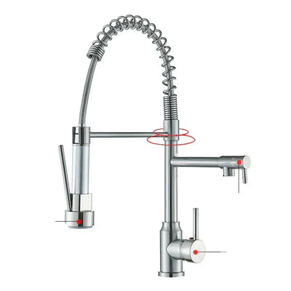 Skanto | NickelFlex Kitchen Faucet | 360° Rotation | Stainless Steel