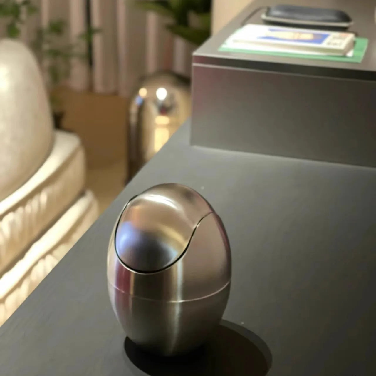 LuxBin Mini Trash Can made of Stainless Steel Bowlift