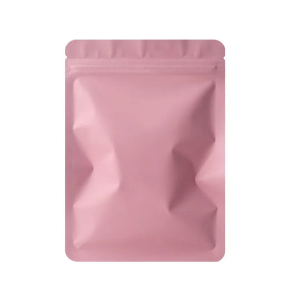 Skanto | 100PCS Double-Sided Frosted Mylar Bags - Flat Bottom, Waterproof, Heat-Sealable Aluminum Foil Zipper Bags