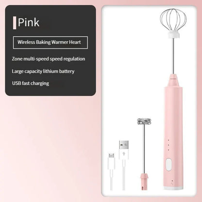 BowLift | FROTHORIA Electric Milk Frother & Mixer | Rechargeable | 3 Speeds | 2 Attachments