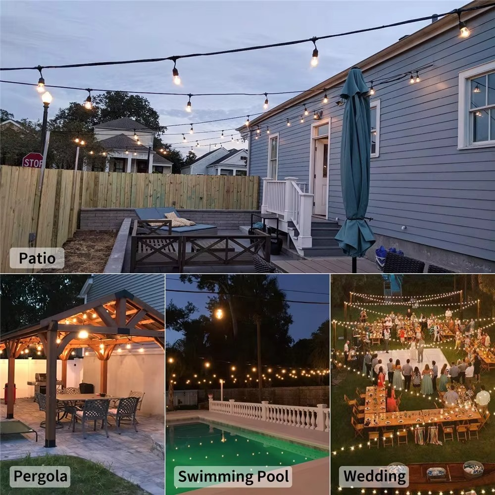 Skanto | Waterproof LED Edison Outdoor String Lights for Gardens, Patios & Parties