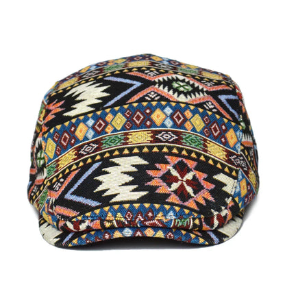 Skanto | Colorful Retro Flat Cap – Vintage-Inspired Cotton Hat for All Seasons