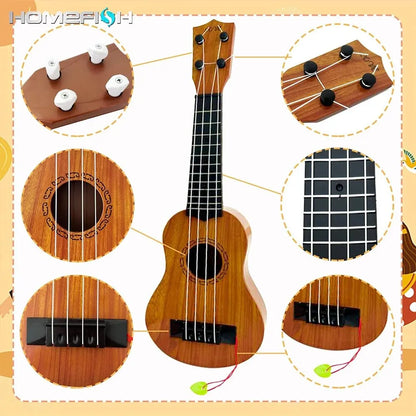 Educational Kids Ukulele Toy - Child-Friendly Guitar for Music Learning, Durable ABS Design, Unisex Gift for Ages 3+ 35 cm (13.7 inch)