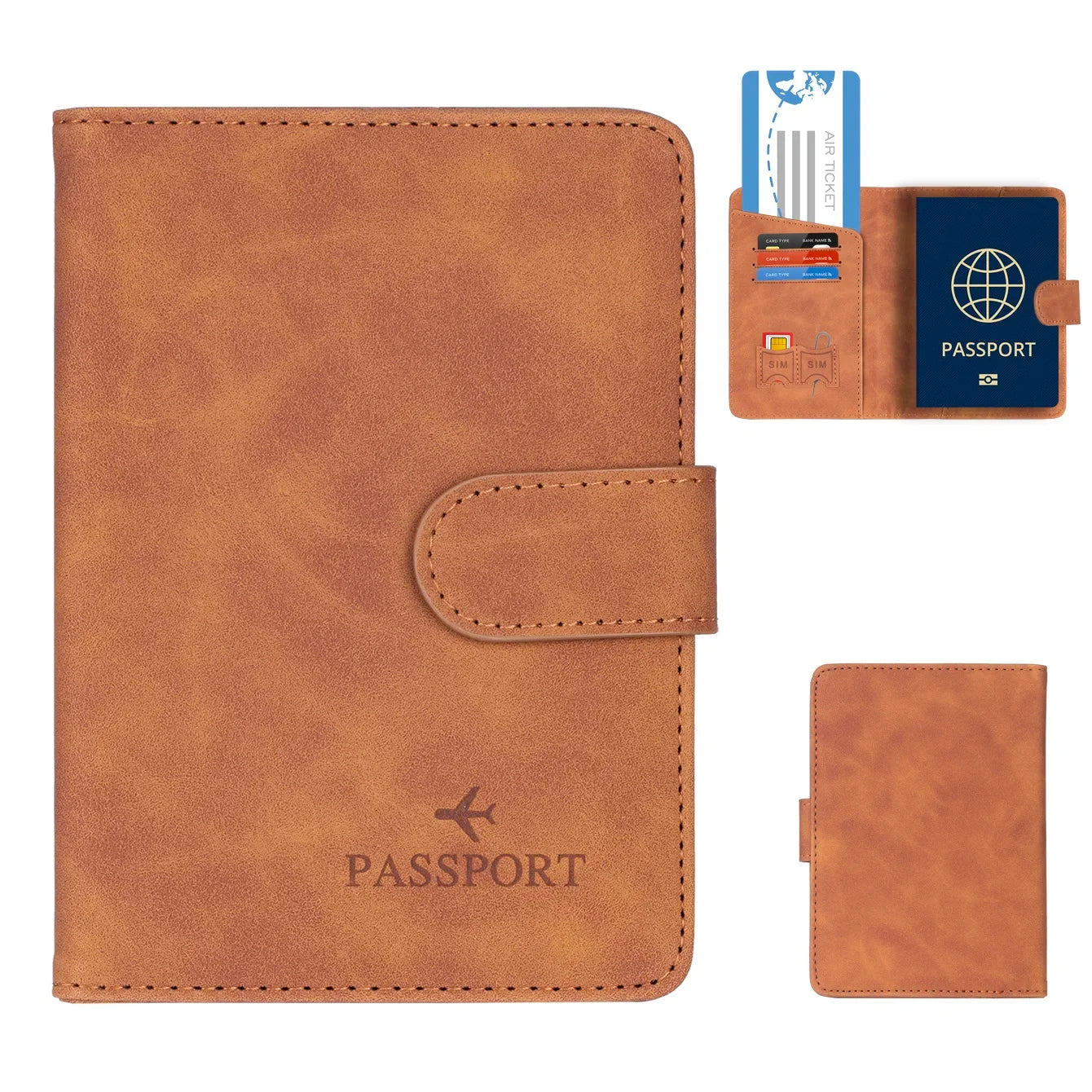 BowLift | Passport holder Travello | RFID protection | Real leather look | For women & men