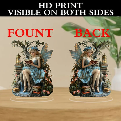 BowLift | Celestia Acrylic Table Decoration Angel | Fairy Tale Stand | 18 cm | Gift & Photo Prop